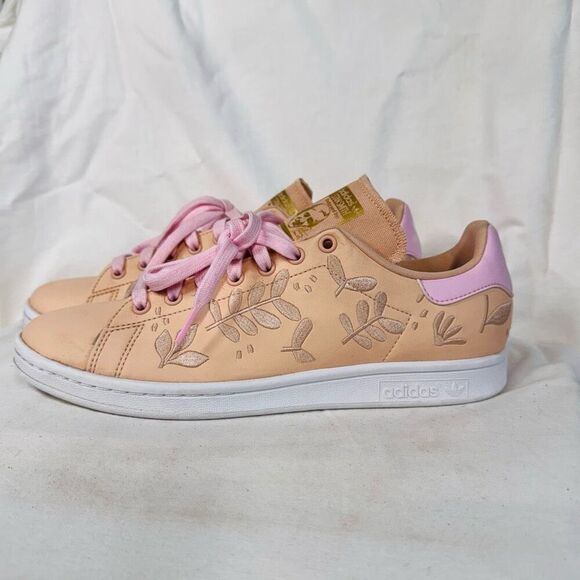 Adidas Stan Smith Women’s Sneakers Sz 11, skateboard embroidered NWT peach pink - Picture 4 of 9